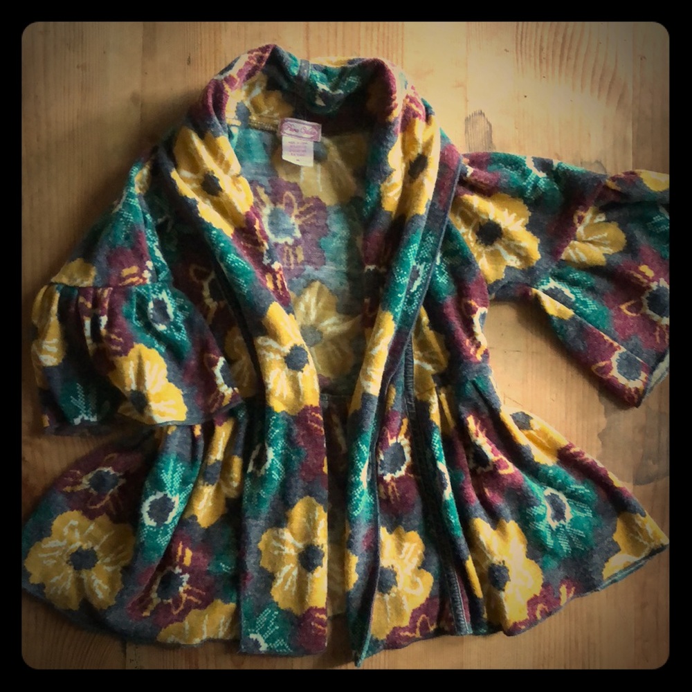 Anthro style adorable 3/4 cardigan by Pura Vida